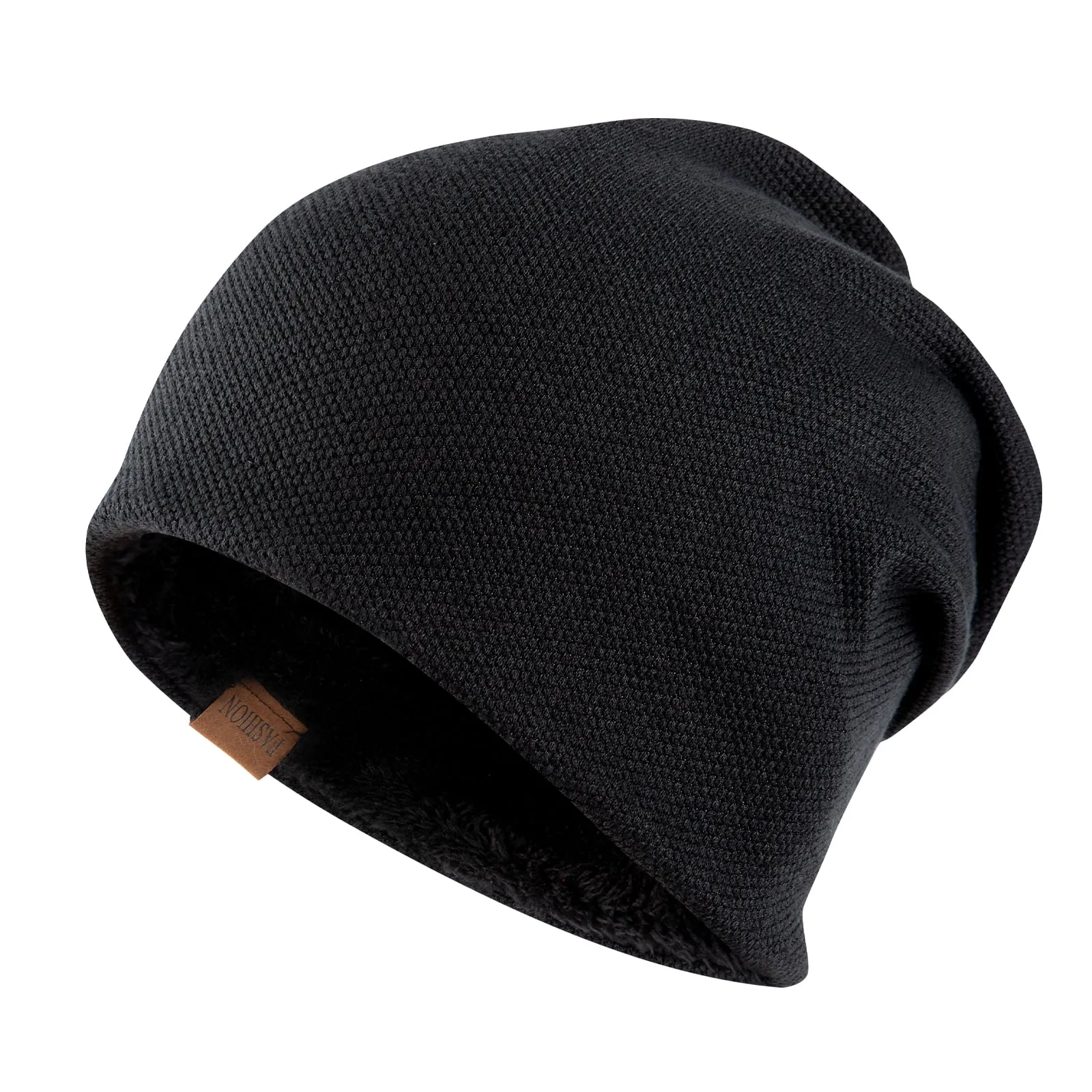 Men & Women Warm Winter Hats Beanie Cap Lined Knit Thick Hat ZB095