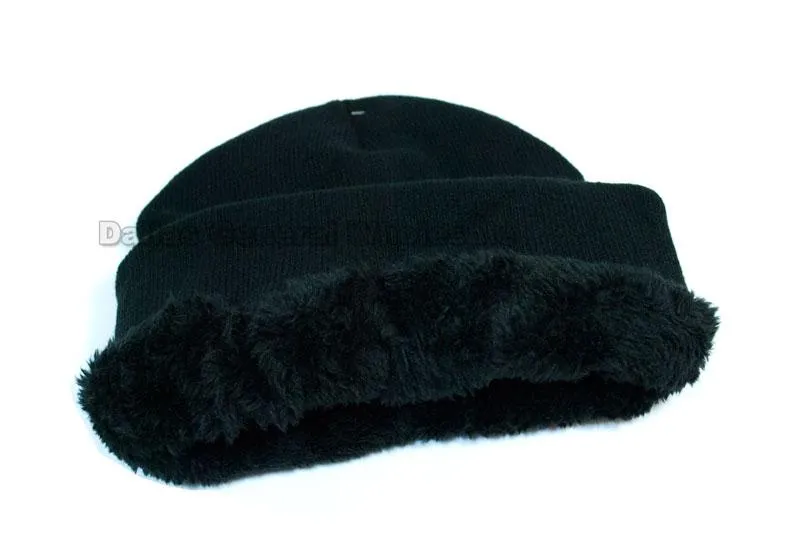 Men Fur Lining Wool Beanie Caps Wholesale