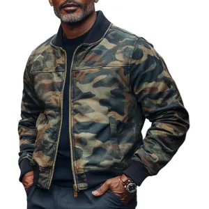 Men's Casual Camouflage Baseball Jacket 93141013F