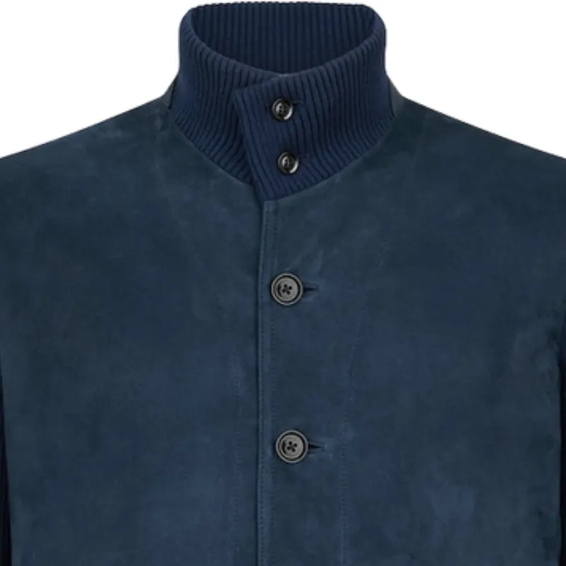 Men's Vintage Fashion Suede Stand Collar Jacket 50250190F