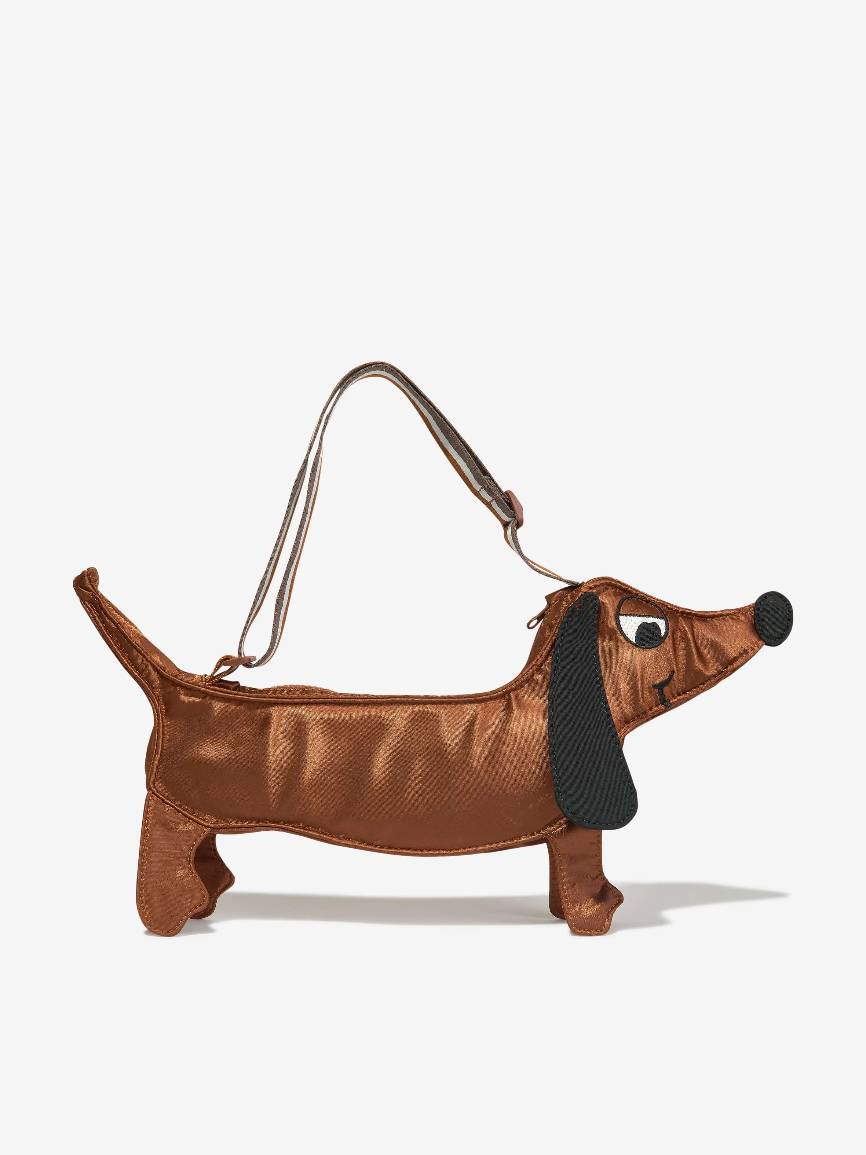 Mini Rodini Kids Dog Crossbody Bag in Brown (46cm)