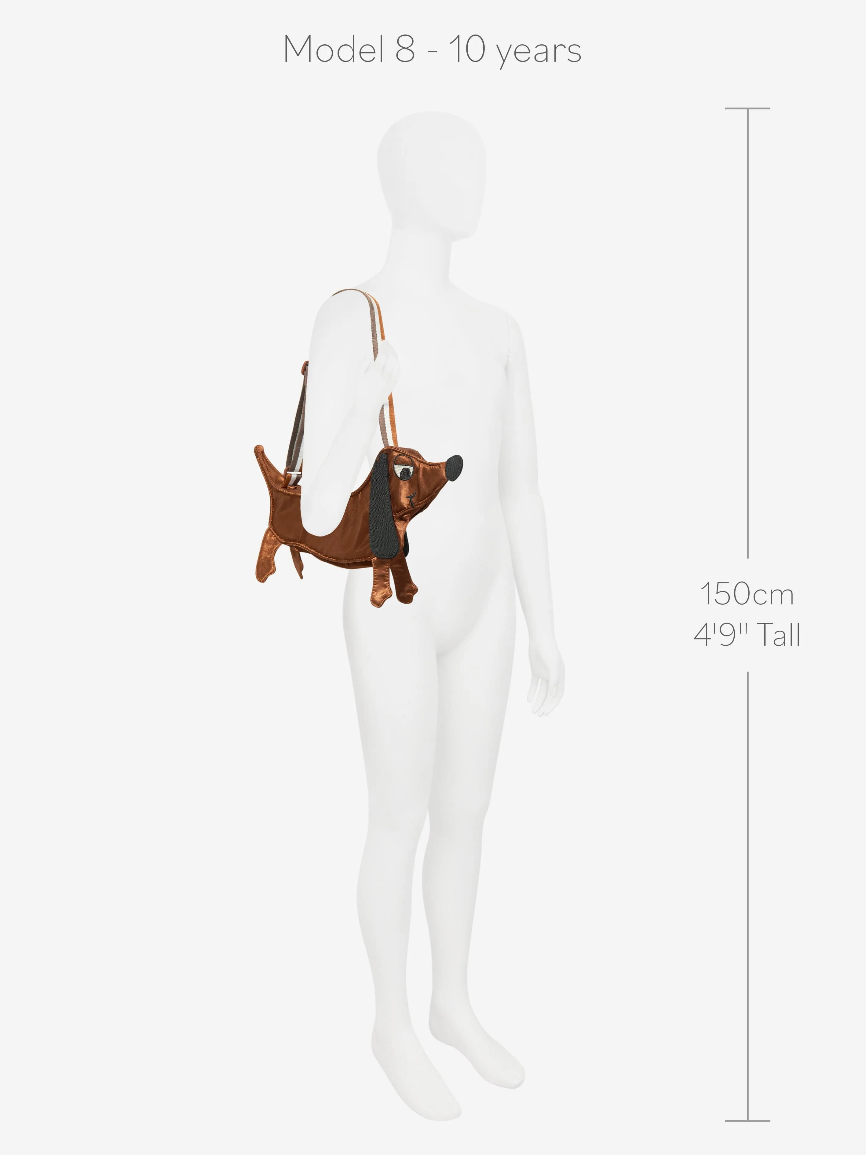Mini Rodini Kids Dog Crossbody Bag in Brown (46cm)