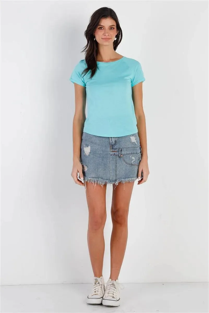 Mint Short Sleeve T-Shirt Top /2-2-2