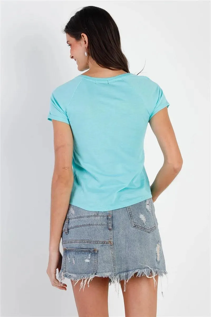 Mint Short Sleeve T-Shirt Top /2-2-2