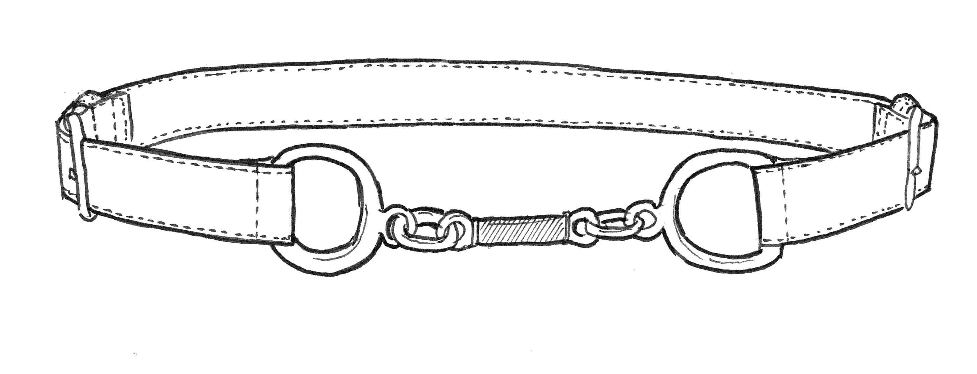 PAULA RYAN Metal Trimmed Leather Belt - Black/Gold