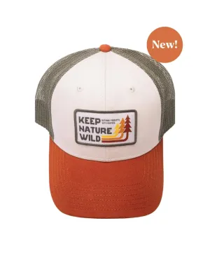 Retro Pines Trucker Hat | Olive/Beige/Copper