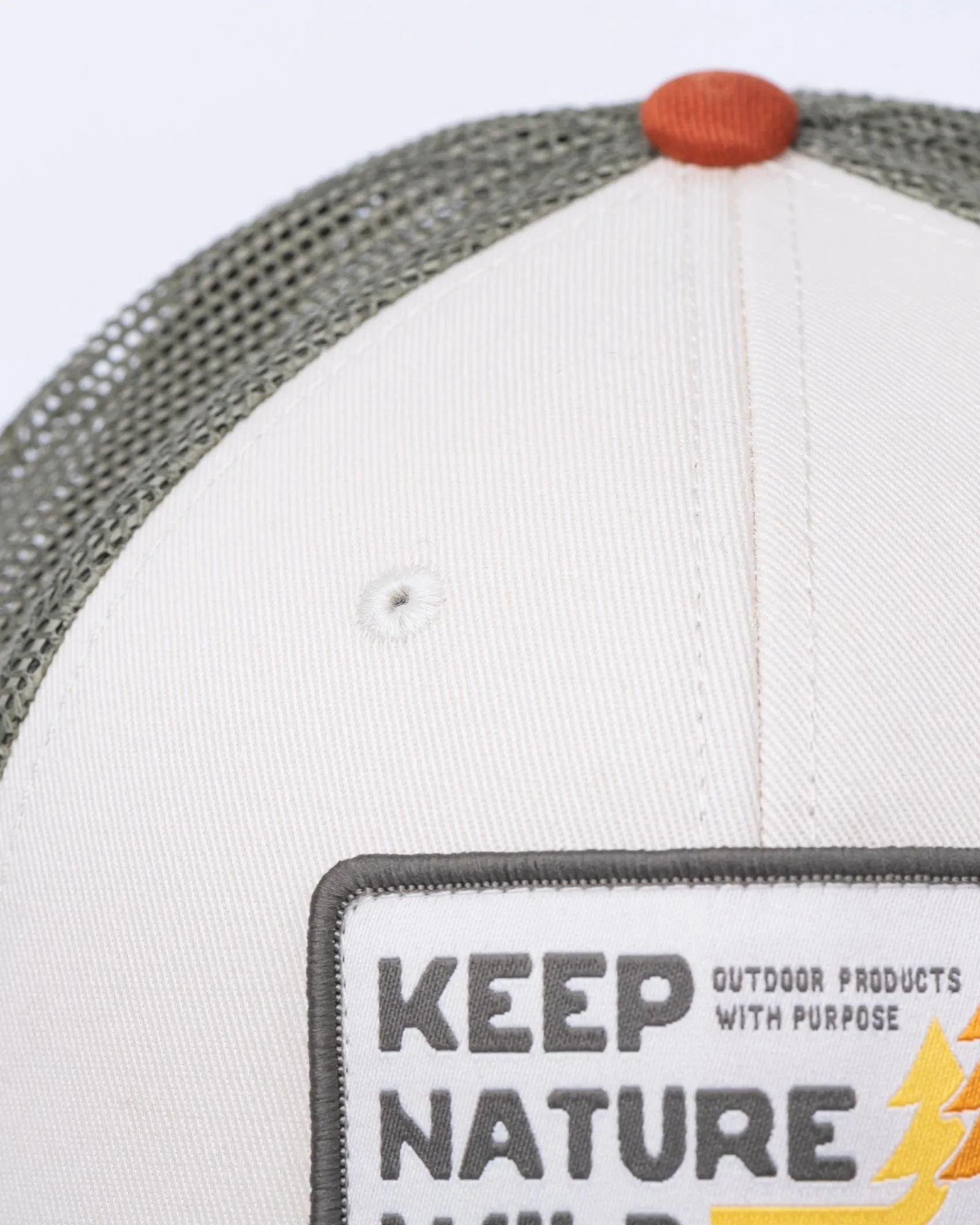 Retro Pines Trucker Hat | Olive/Beige/Copper