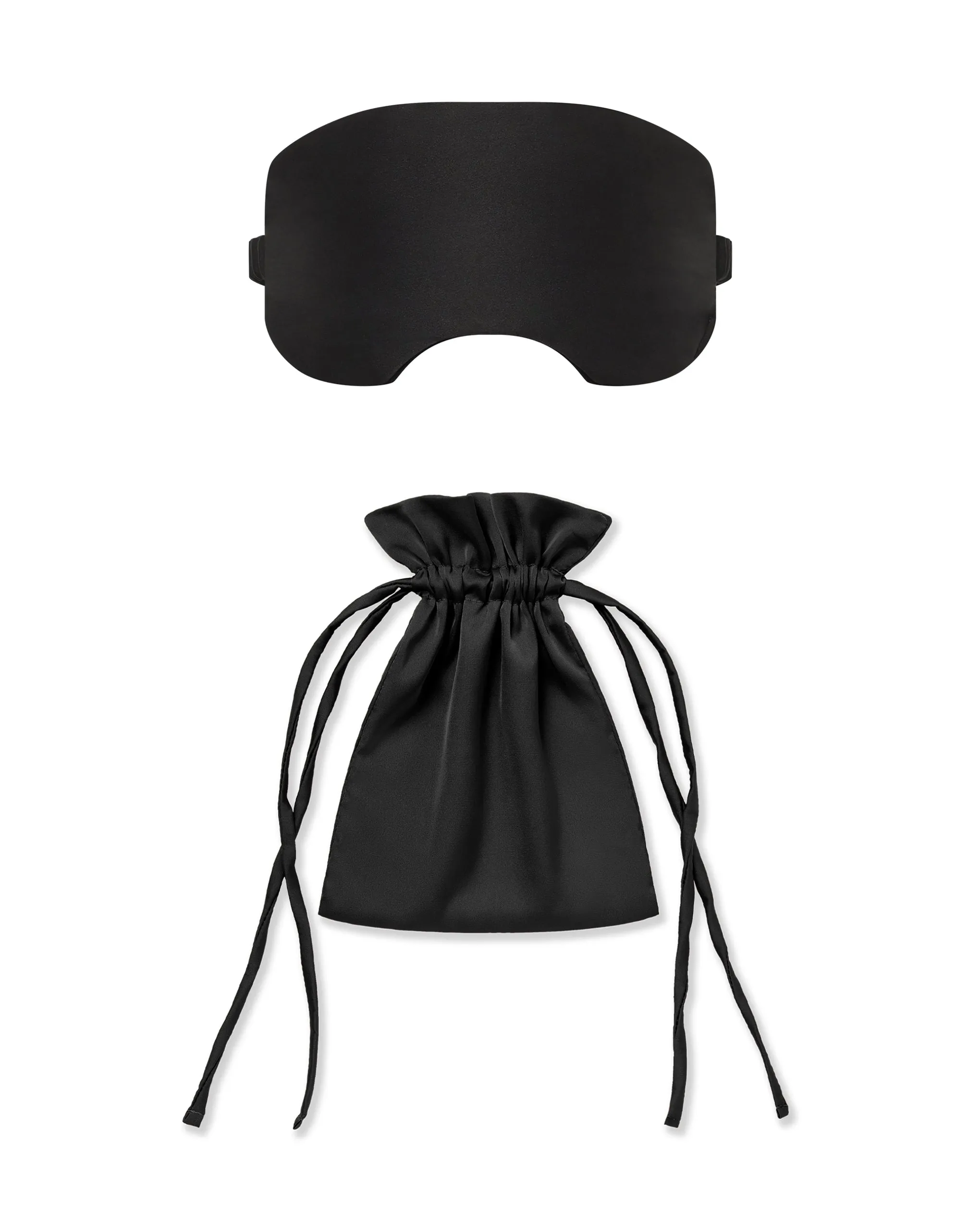 Saskia Luxury Satin Eye Mask Set Black 