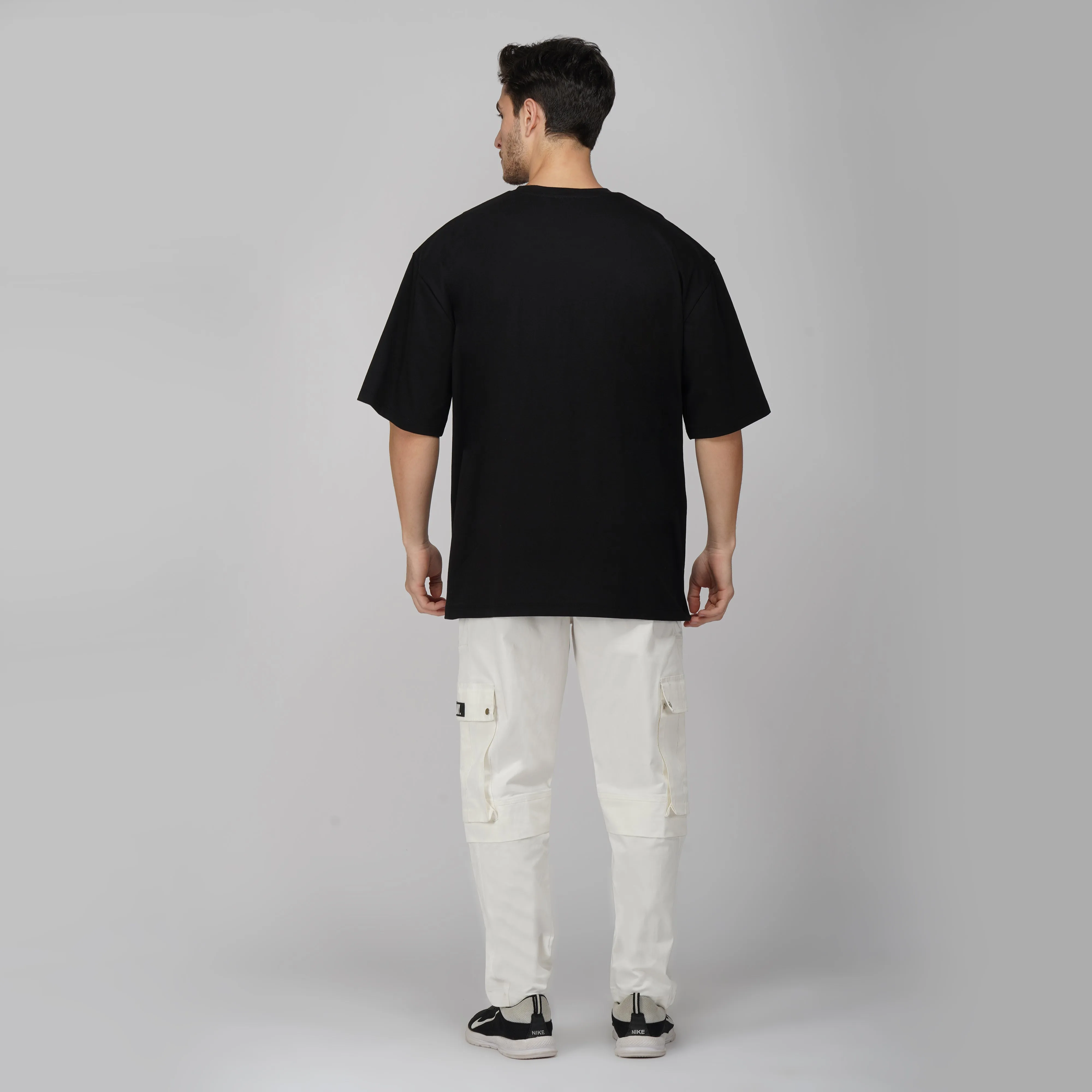 SLAY. Men's Skeleton "Most Evil" Oversized Drop shoulder T shirt