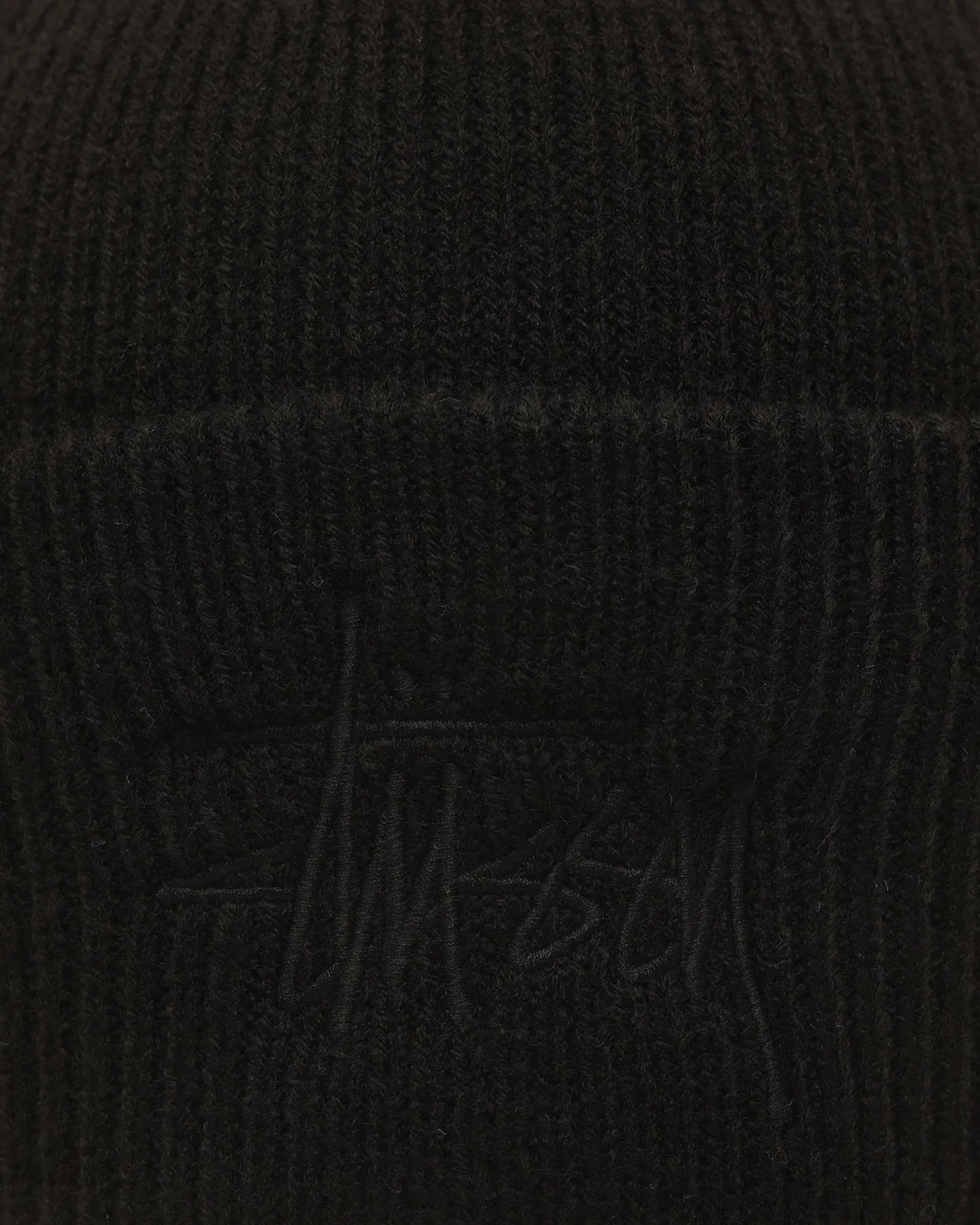 Stussy Tonal Graffiti Tall Beanie Black