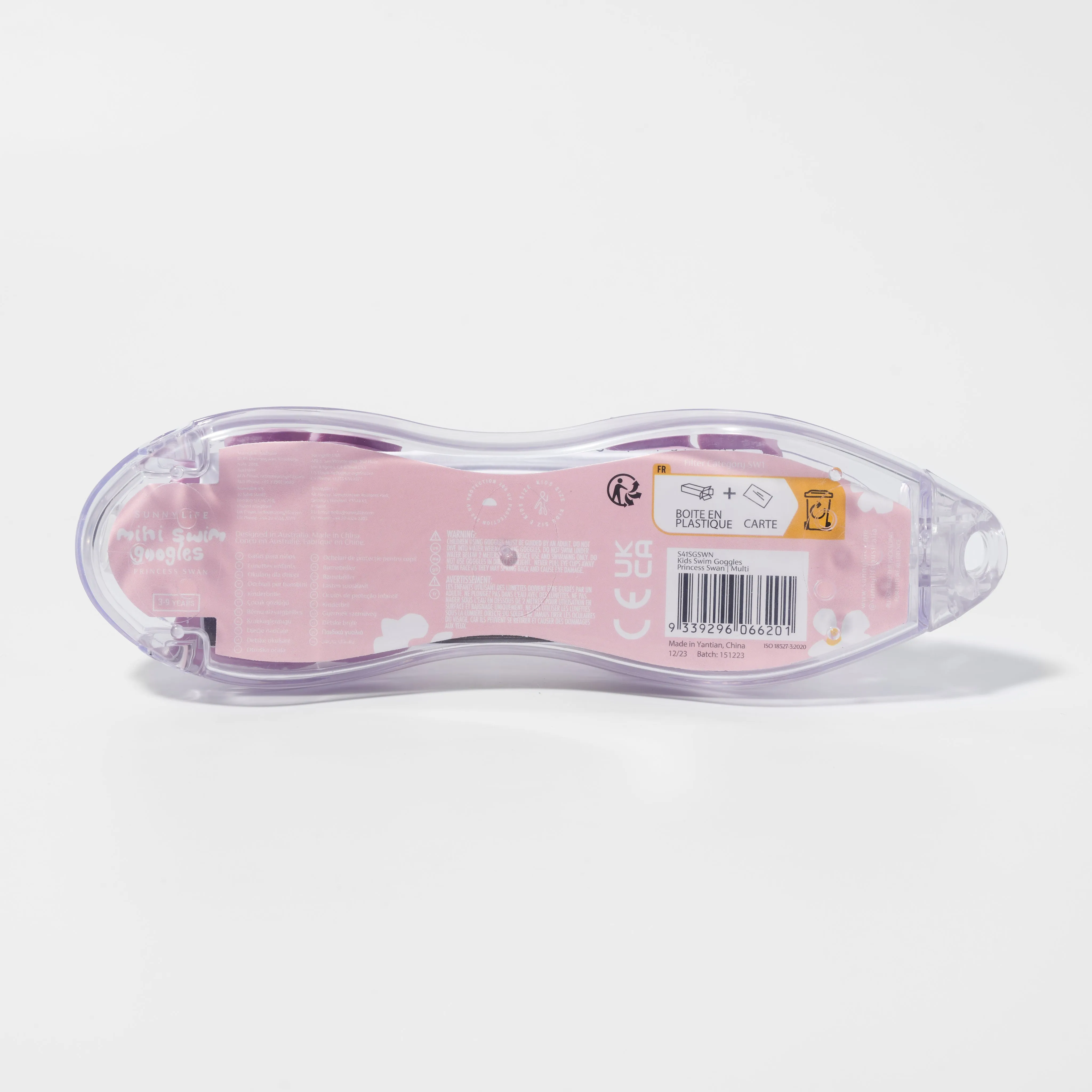 sunnylife princess swan swim goggles