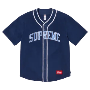 Supreme Polartec Baseball Jersey 'Navy'