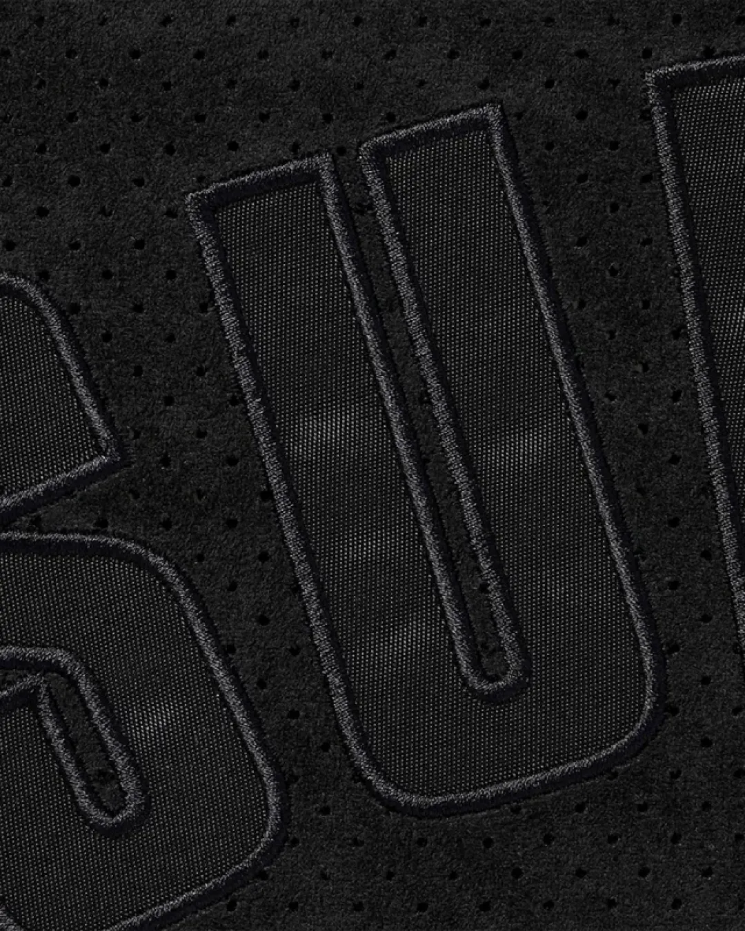 Supreme Ultrasuede Mesh Baseball Black Jersey