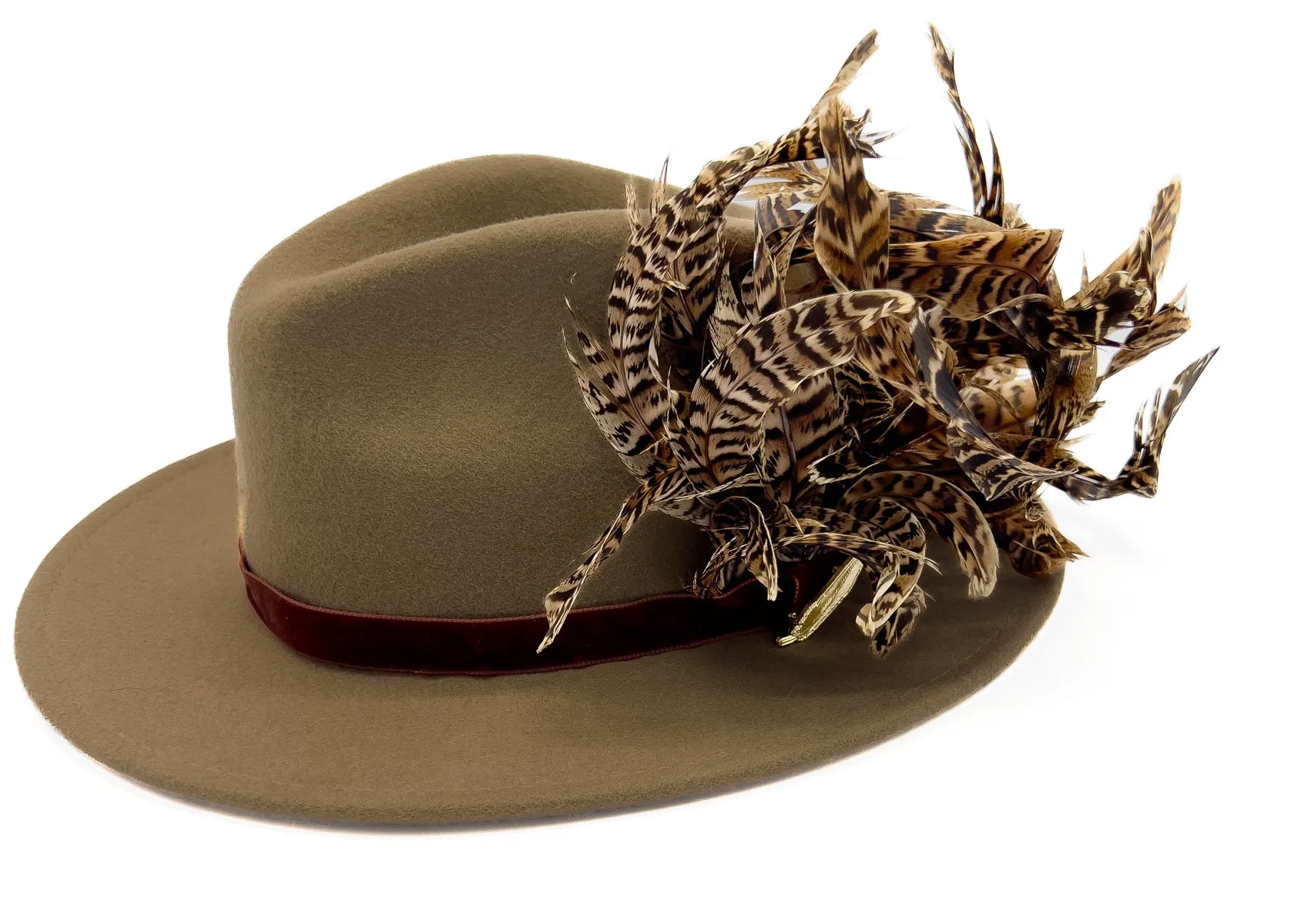 The Isabella in Camel (Pheasant Feather Swirl)