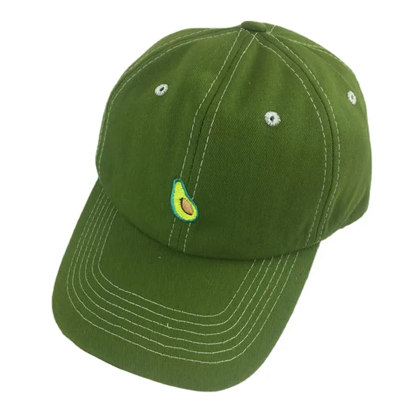 Unisex Fruit Avocado Green Pattern Baseball Cap