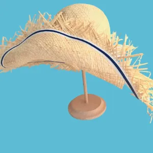 Wide brim natural straw sun hat