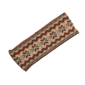 William Powell Ladies Fairisle Merino Headband - Dark Olive