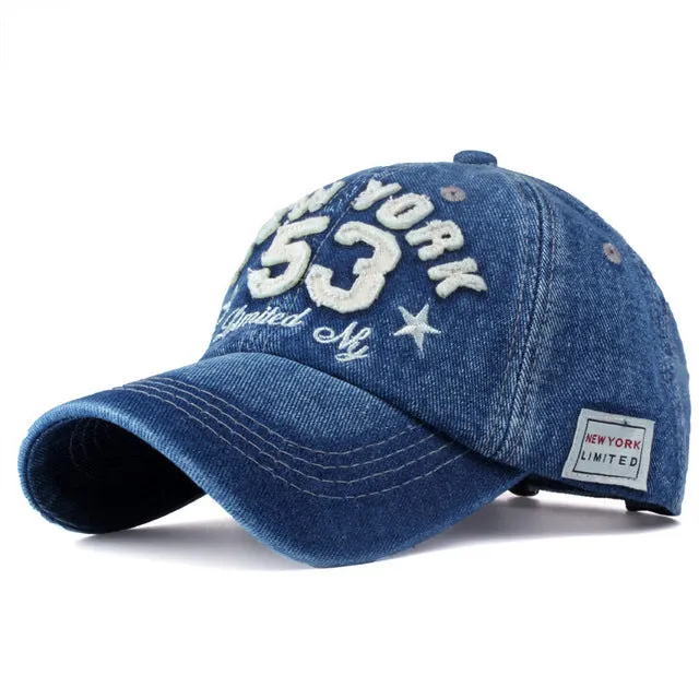 [YARBUU] 2016 New Cotton Letter Brand Baseball Cap Men and Women Snapback Do Old Motorcycle Hat 8 Colors hip hop jeans caps